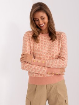 Sweter AT-SW-2342.46P ciemny różowy