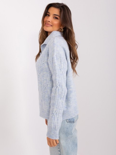 Sweter AT-SW-2349-2.27 błękitny Sweter AT-SW-2349-2.27 błękitny