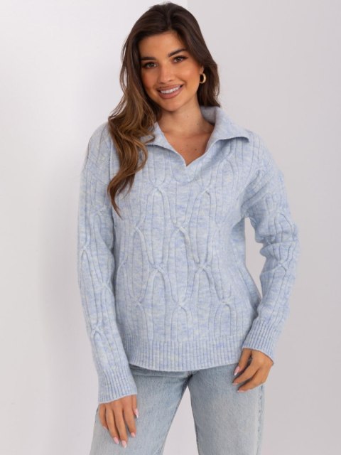 Sweter AT-SW-2349-2.27 błękitny Sweter AT-SW-2349-2.27 błękitny