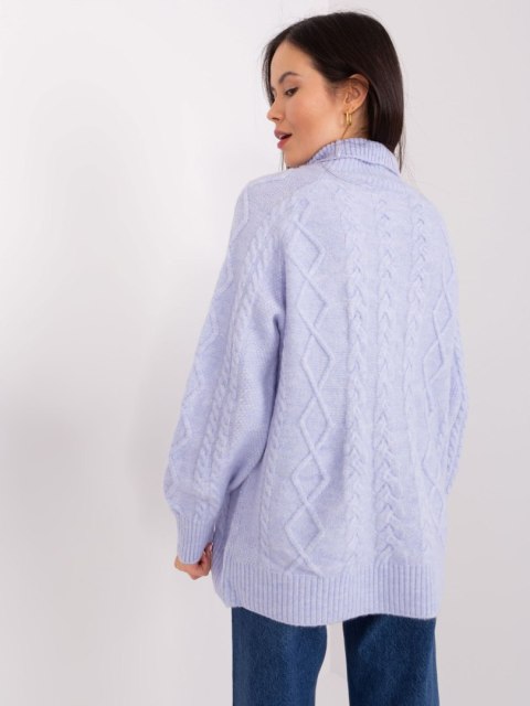 Sweter AT-SW-2355-2.12P jasny fioletowy Sweter AT-SW-2355-2.12P jasny fioletowy