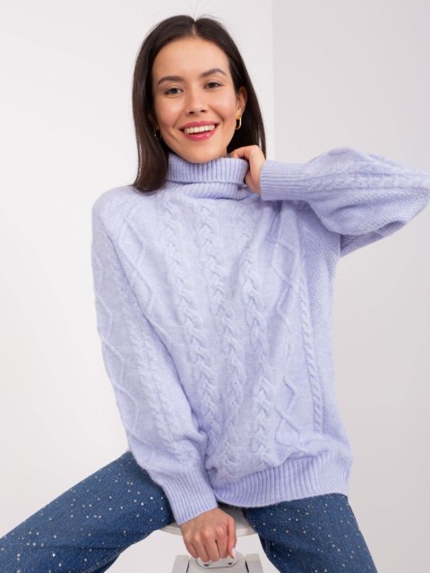 Sweter AT-SW-2355-2.12P jasny fioletowy Sweter AT-SW-2355-2.12P jasny fioletowy