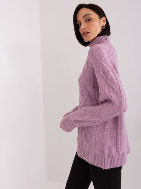 Sweter AT-SW-2355-2.19P jasny fioletowy Sweter AT-SW-2355-2.19P jasny fioletowy