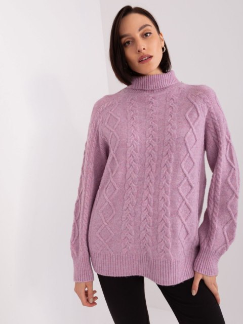 Sweter AT-SW-2355-2.19P jasny fioletowy Sweter AT-SW-2355-2.19P jasny fioletowy