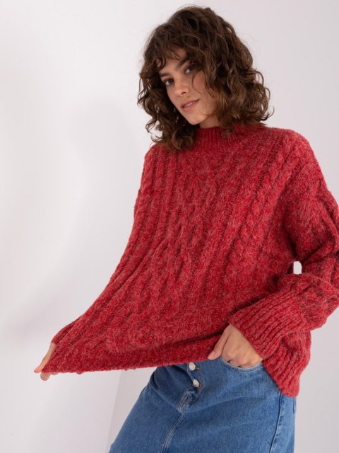 Sweter AT-SW-2363-2.04P ciemny czerwony Sweter AT-SW-2363-2.04P ciemny czerwony