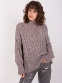Sweter AT-SW-2363-2.30 ciemny szary
