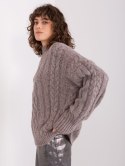 Sweter AT-SW-2363-2.30 ciemny szary
