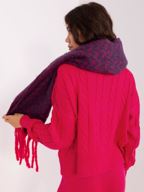 Szalik AT-SZ-23125.75 granatowo-czerwony Szalik AT-SZ-23125.75 granatowo-czerwony