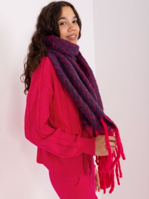 Szalik AT-SZ-23125.75 granatowo-czerwony Szalik AT-SZ-23125.75 granatowo-czerwony