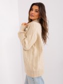 Sweter AT-SW-2355-2.12P beżowy