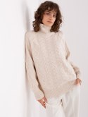 Sweter AT-SW-2355-2.12P jasny beżowy