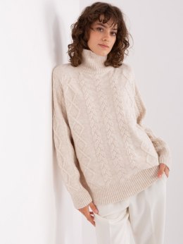 Sweter AT-SW-2355-2.12P jasny beżowy