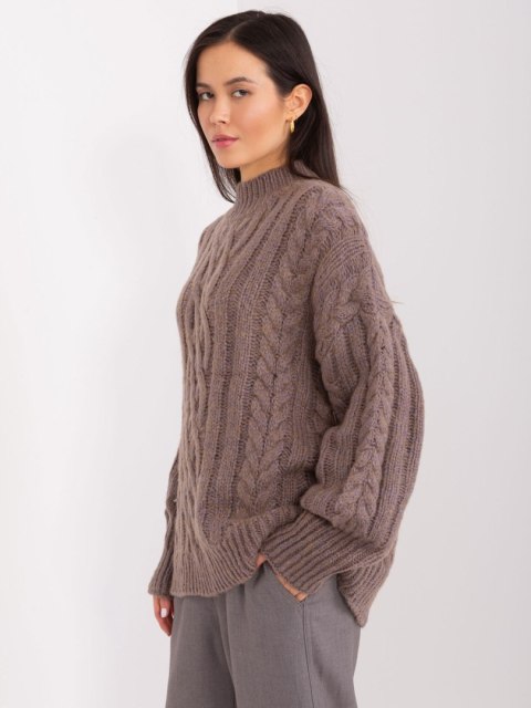 Sweter AT-SW-2363-2.11P brązowy Sweter AT-SW-2363-2.11P brązowy