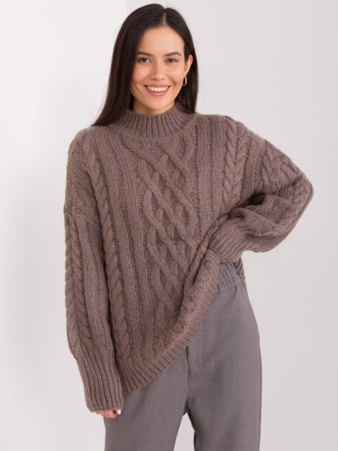 Sweter AT-SW-2363-2.11P brązowy Sweter AT-SW-2363-2.11P brązowy