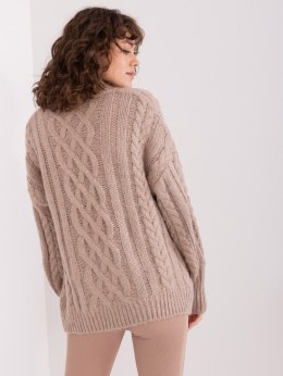 Sweter AT-SW-2363-2.30 ciemny bezowy