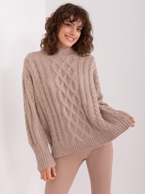 Sweter AT-SW-2363-2.30 ciemny bezowy Sweter AT-SW-2363-2.30 ciemny bezowy