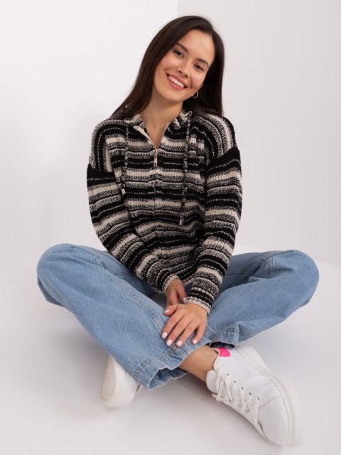 Sweter BA-SW-8000.72P czarno-beżowy Sweter BA-SW-8000.72P czarno-beżowy