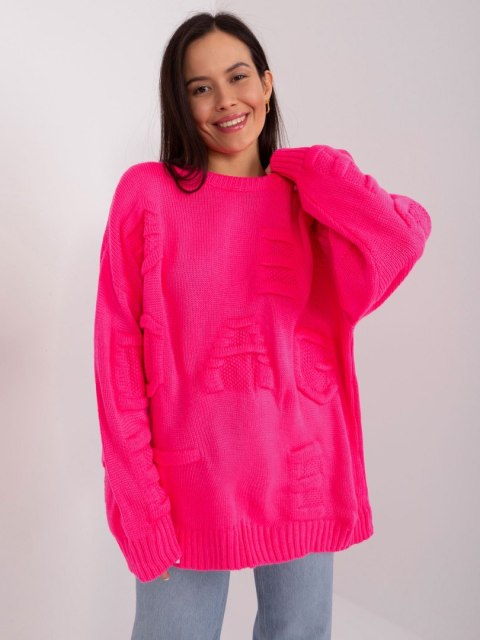 Sweter BA-SW-8053.31 fluo różowy Sweter BA-SW-8053.31 fluo różowy