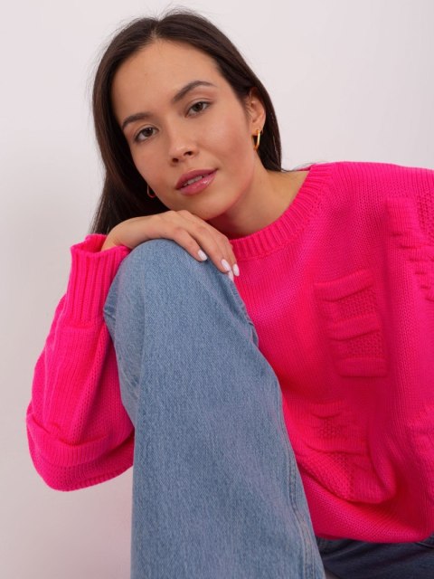 Sweter BA-SW-8053.31 fluo różowy Sweter BA-SW-8053.31 fluo różowy