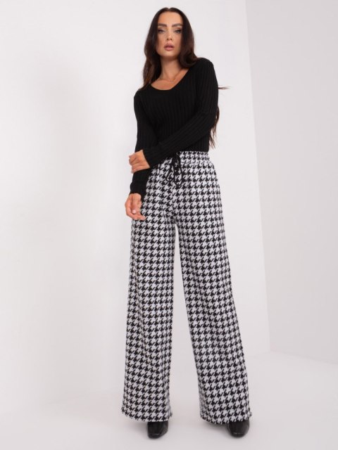 Spodnie LK-SP-509429.87 czarno-biały S/M