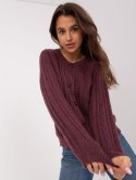 Sweter AT-SW-2346-2.99P ciemny fioletowy
