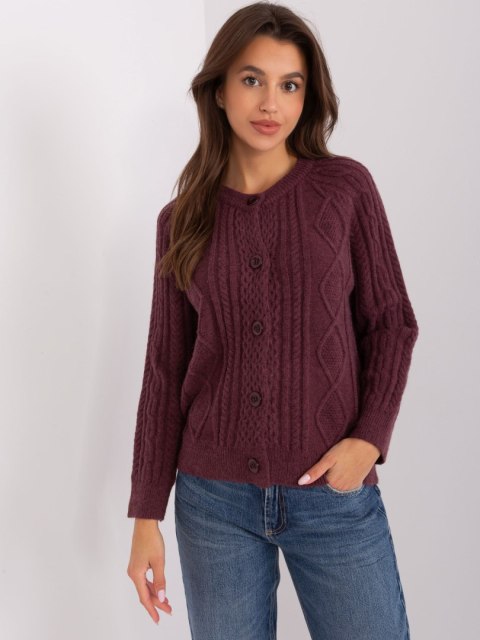 Sweter AT-SW-2346-2.99P ciemny fioletowy Sweter AT-SW-2346-2.99P ciemny fioletowy