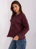 Sweter AT-SW-2346-2.99P ciemny fioletowy