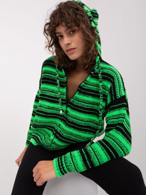 Sweter BA-SW-8000.51P czarno-zielony Sweter BA-SW-8000.51P czarno-zielony