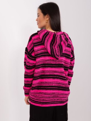 Sweter BA-SW-8000.56P czarno-różowy