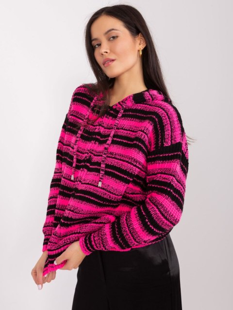 Sweter BA-SW-8000.56P czarno-różowy Sweter BA-SW-8000.56P czarno-różowy