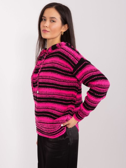 Sweter BA-SW-8000.56P czarno-różowy Sweter BA-SW-8000.56P czarno-różowy