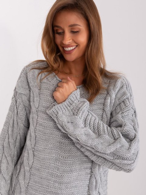 Sweter BA-SW-8047.92P szary Sweter BA-SW-8047.92P szary