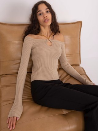 Sweter EM-SW-070921.49 ciemny bezowy M/L