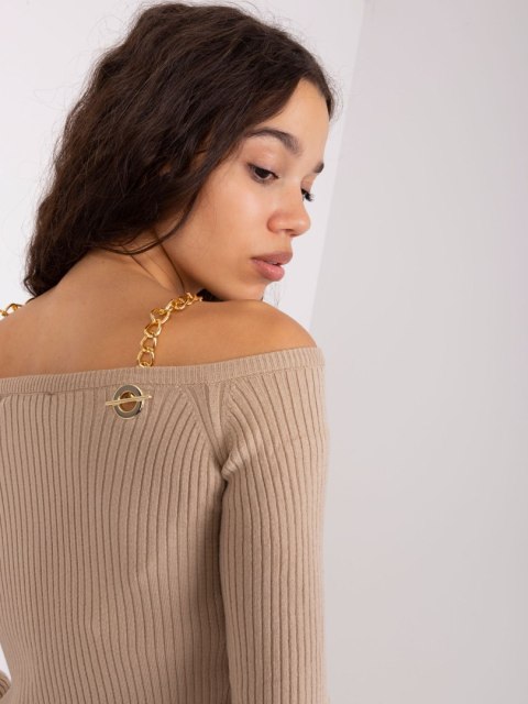 Sweter EM-SW-070921.49 ciemny bezowy M/L Sweter EM-SW-070921.49 ciemny bezowy M/L