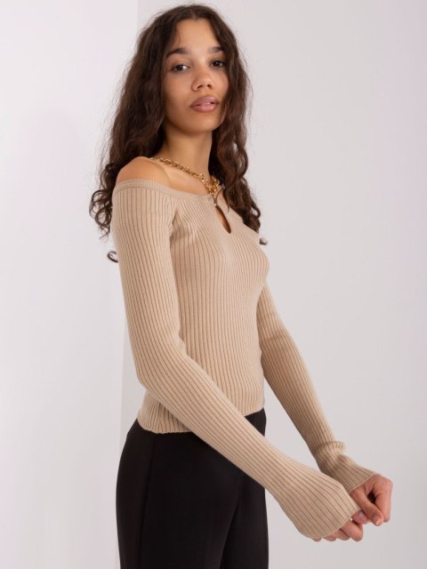 Sweter EM-SW-070921.49 ciemny bezowy M/L Sweter EM-SW-070921.49 ciemny bezowy M/L