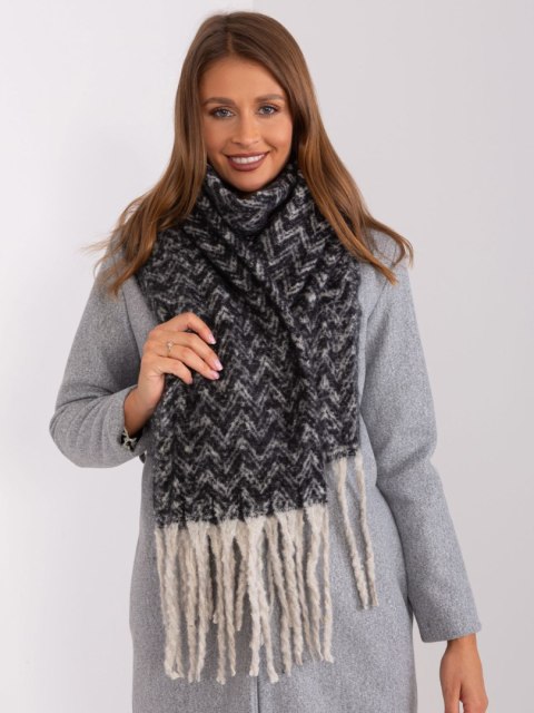Szalik AT-SZ-23125.75 czarno-beżowy Szalik AT-SZ-23125.75 czarno-beżowy