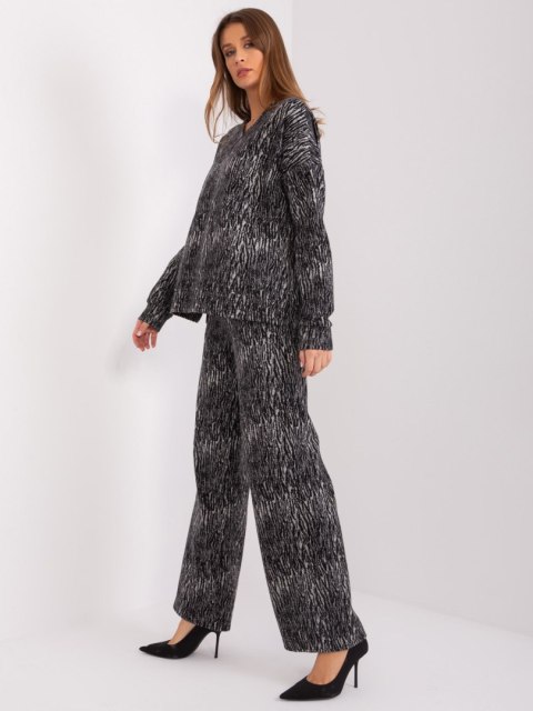 Komplet LK-KMPL-509464-2.21 szaro-czarny L/XL