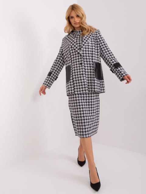 Marynarka LK-MA-509511.99 biało-czarny L/XL Marynarka LK-MA-509511.99 biało-czarny L/XL