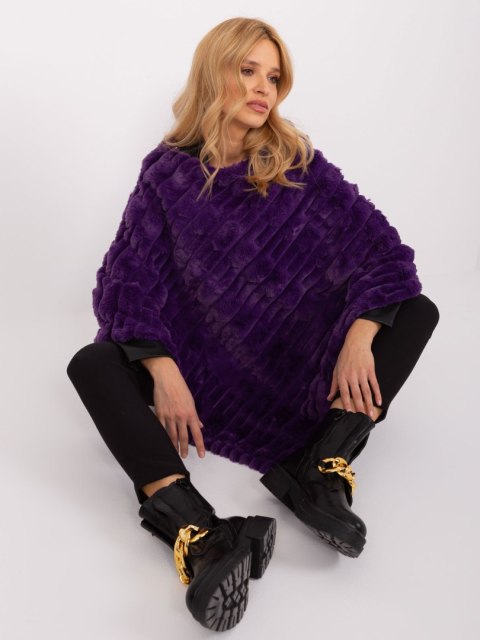 Poncho AT-PN-2347.68 ciemny fioletowy Poncho AT-PN-2347.68 ciemny fioletowy