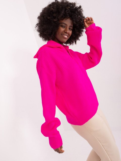 Sweter BA-SW-0374.07P fluo różowy Sweter BA-SW-0374.07P fluo różowy