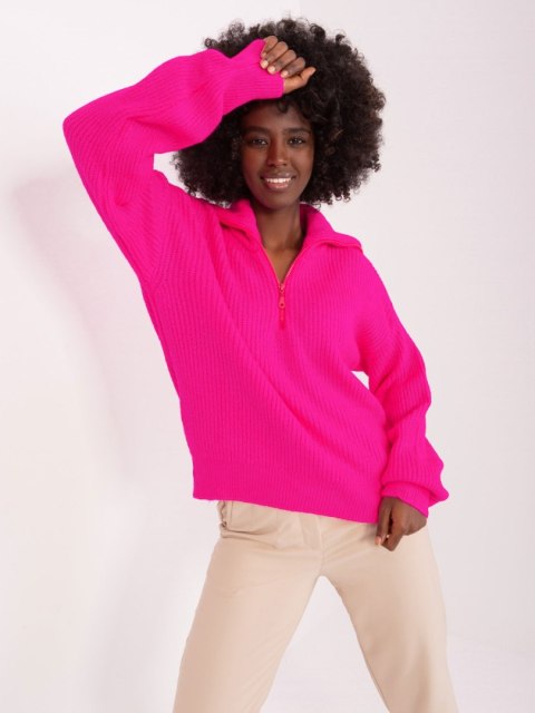 Sweter BA-SW-0374.07P fluo różowy Sweter BA-SW-0374.07P fluo różowy