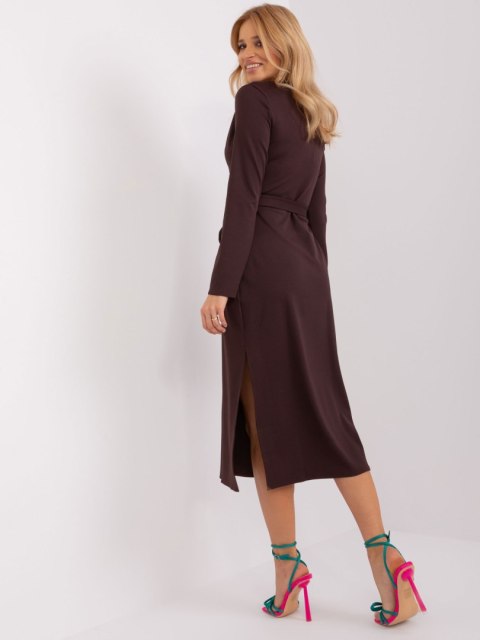 Sukienka LK-SK-509456.99 ciemny brązowy S/M Sukienka LK-SK-509456.99 ciemny brązowy S/M