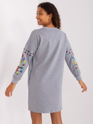 Sukienka RV-SK-8979.94P szary L/XL