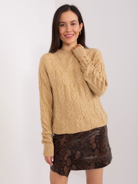Sweter AT-SW-2340.22 camelowy Sweter AT-SW-2340.22 camelowy