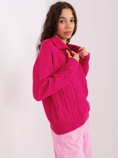 Sweter AT-SW-2349-2.96 fuksjowy Sweter AT-SW-2349-2.96 fuksjowy