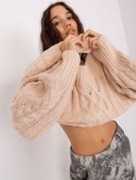 Sweter AT-SW-2363-2.30 jasny beżowy