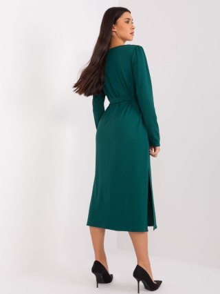 Sukienka LK-SK-509447.75P ciemny zielony S/M