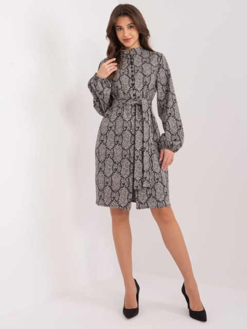 Sukienka LK-SK-509526-1.06 szaro-czarny L/XL Sukienka LK-SK-509526-1.06 szaro-czarny L/XL