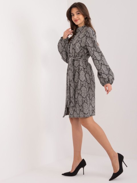 Sukienka LK-SK-509526-1.06 szaro-czarny S/M Sukienka LK-SK-509526-1.06 szaro-czarny S/M