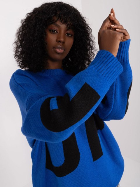 Sweter BA-SW-8060.05P kobaltowy Sweter BA-SW-8060.05P kobaltowy