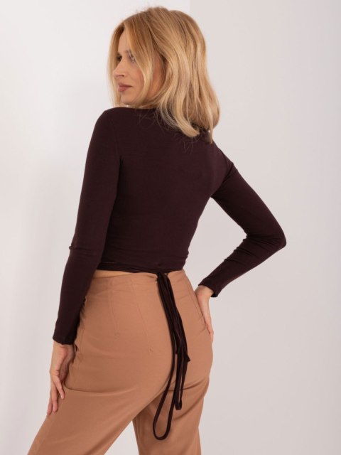 Bluzka EM-BZ-782.95 ciemny brązowy Bluzka EM-BZ-782.95 ciemny brązowy